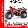 1982-1987 Honda ATC 200 All Models Service Workshop Manual