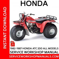 1982-1987 Honda ATC 200 All Models Service Workshop Manual