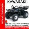 1986-1987 Kawasaki KLF300 Bayou Service Workshop Manual