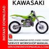 1990-2004 Kawasaki KX125-KX250-KX500 Service Workshop Manual