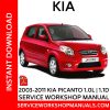 2003 - 2011 KIA Picanto 1.0L | 1.1D Service Workshop Manual