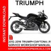 2012-2016 Triumph Daytona | R Service Workshop Manual