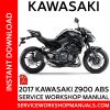 2017 Kawasaki Z900 ABS Service Workshop Manual