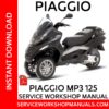 Piaggio MP3 125 Service Workshop Manual