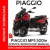 Piaggio MP3 500ie Service Workshop Manual