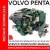 Volvo Penta Engine KAD TAMD KAMD 31 32 41 42 43 44 300 Workshop Service Repair Manual