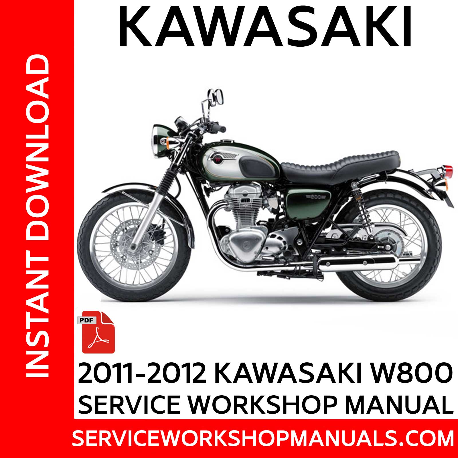 maskine træ aktivitet Kawasaki W800 2011-2012 Service Workshop Manual - Service Workshop Manuals