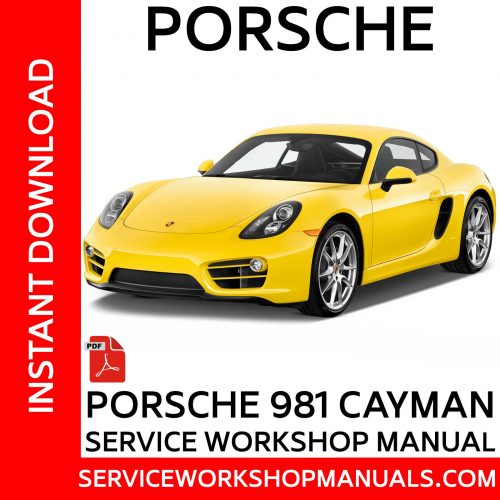 Porsche Cayman 981 Service Workshop Manual 2014 Onwards
