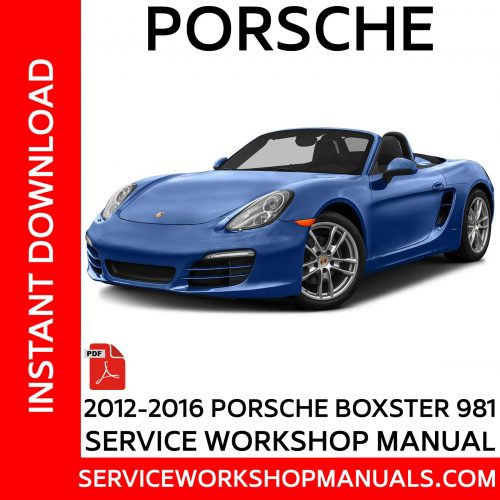 Porsche Boxster 981 Service Wroskhop Manual 2012-2016