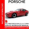 Porsche 924 2.0, 2.5, Turbo Workshop Service manual 1976-1988