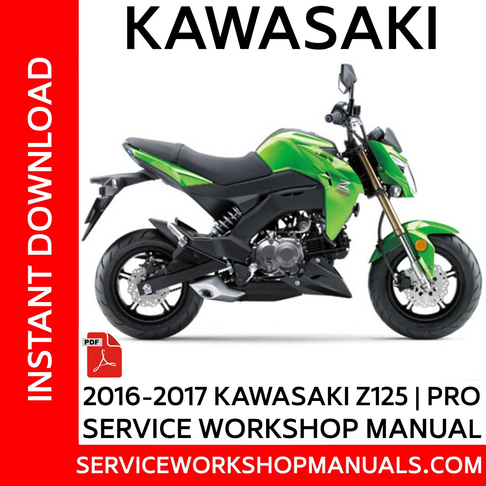 Kawasaki Z125 | Pro 2016-2017 Service Workshop Manual - Service