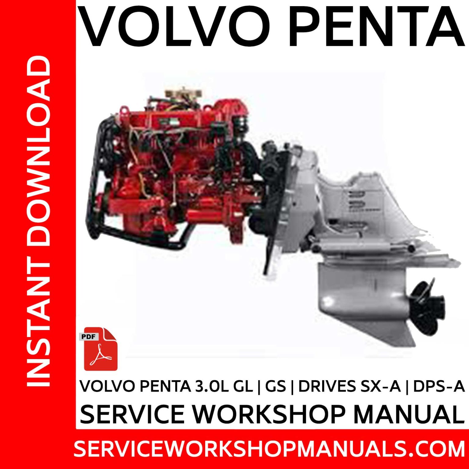 Volvo Penta 5.0L 5.7L GL, Gi, GXi, OSi, OSXi Service Manual