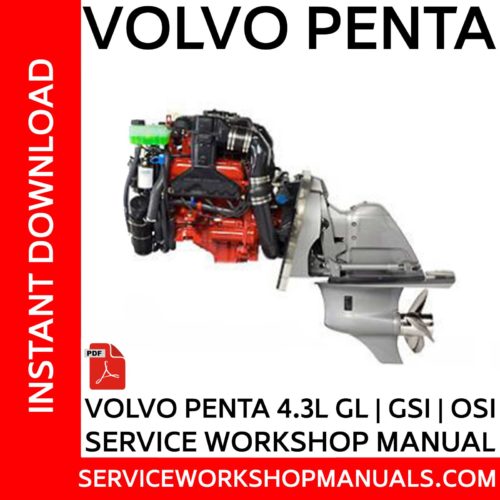 Volvo Penta 4.3L GL, GSi, OSi, Service Workshop Manual