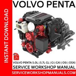 Volvo Penta 5.0L - 5.7L GL, Gi, GXi, OSi, OSXi Service Workshop Manual