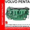 Volvo Penta TAMD 61, 62, 63, 71, 72, 73, 74, 75 Service Workshop Manual