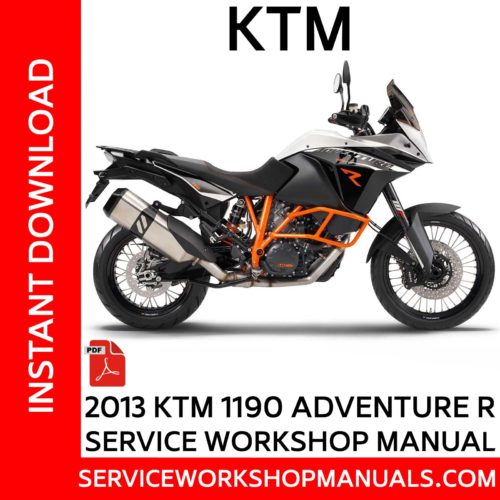 KTM 1190 Adventure R 2013 Service Workshop Manual