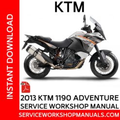 KTM 1190 Adventure 2013 Service Workshop Manual