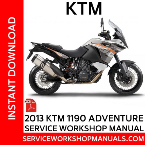 KTM 1190 Adventure 2013 Service Workshop Manual
