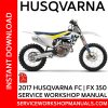 Husqvarna FC | FX 350 2017 Service Workshop Manual