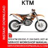 KTM 250 EXC-F | Six Days | XCF-W 2013 Service Workshop Manual