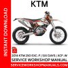 KTM 250 EXC-F | Six Days | XCF-W 2014 Service Workshop Manual