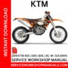 KTM 450 | 500 | EXCF | XC-W | SIX Days 2013 Service Workshop Manual