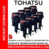 Tohatsu 3 & 4 Cylinder Outboard Motor Service Workshop Manual
